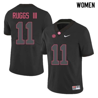 NCAA Women's Alabama Crimson Tide #11 Henry Ruggs III Stitched College Nike Authentic Black Football Jersey VA17N24SX